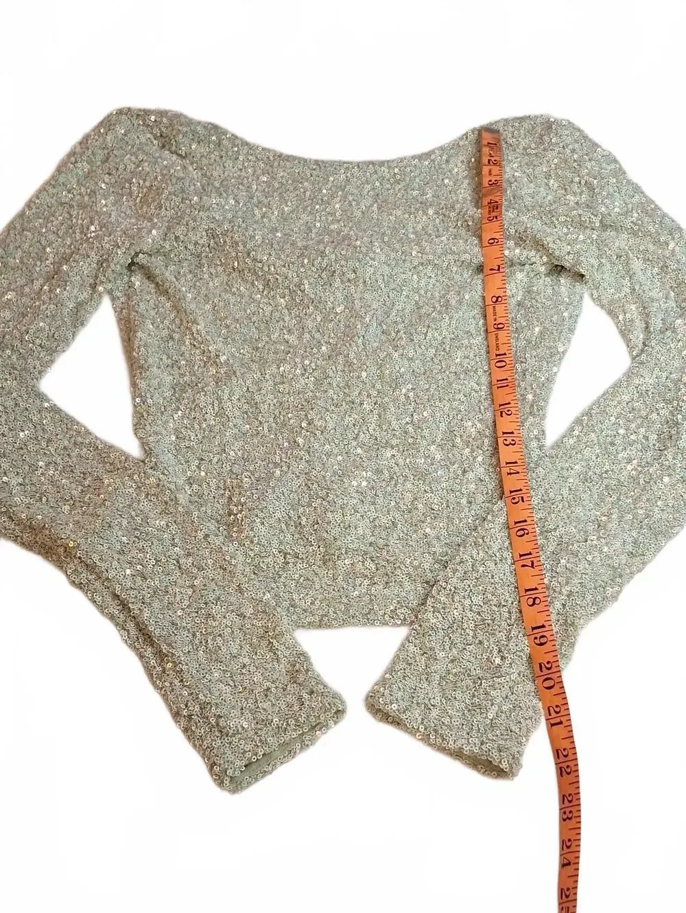 #917 Free People Intimately Leading The Way Sequin Long Sleeve Size Xs